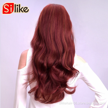 New Arrival Long Wavy Half Wigs Black Brown Blonde  14 Color Available Synthetic hair Heat Resistant Fiber Wigs For Black Women